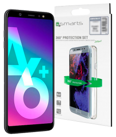 4smarts 360° Protection Set Limited Cover für Samsung Galaxy A6+ (2018) transparent